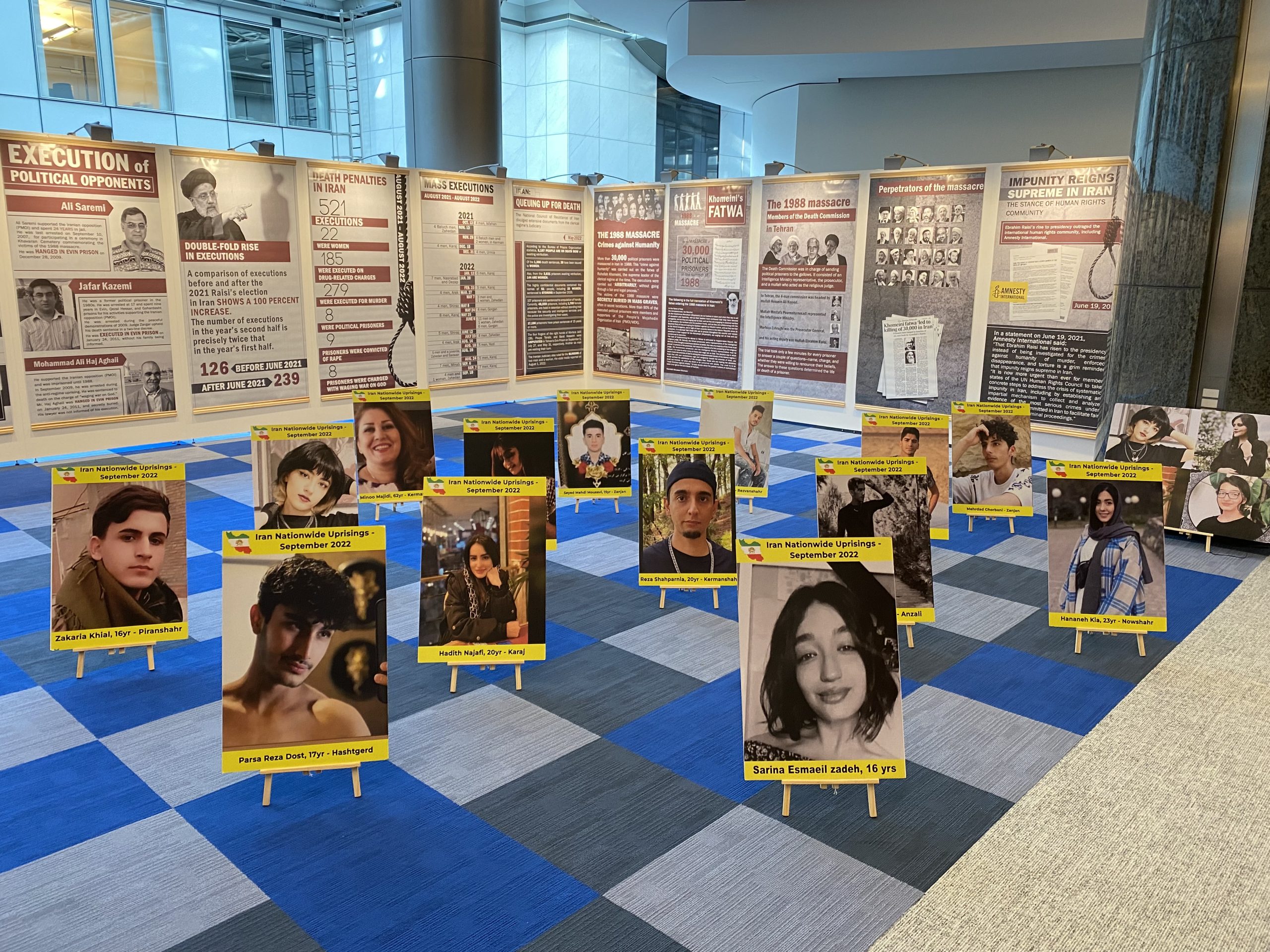 Exhibition at the European Parliament on Campaign to Stop Executions in Iran